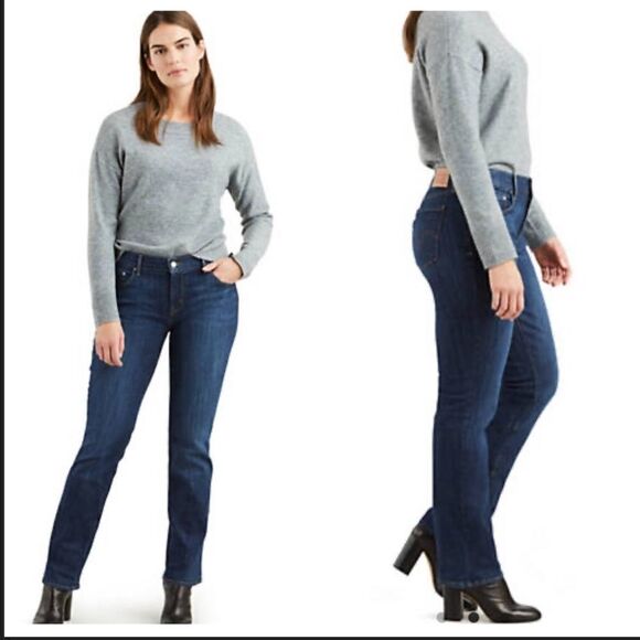 Levi's 505 Noveau Low Straight Jeans Size 14 - Picture 1 of 10